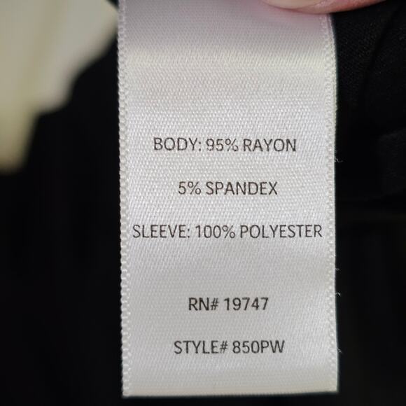 Pioneer Woman Blouse Sz L Boho Cottagecore Festival Floral Sleeve Black Top - Picture 7 of 9